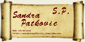 Sandra Patković vizit kartica